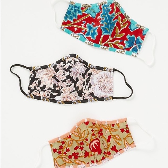 NWT Anthropologie Reversible Face Masks 3 Pack - Picture 3 of 5